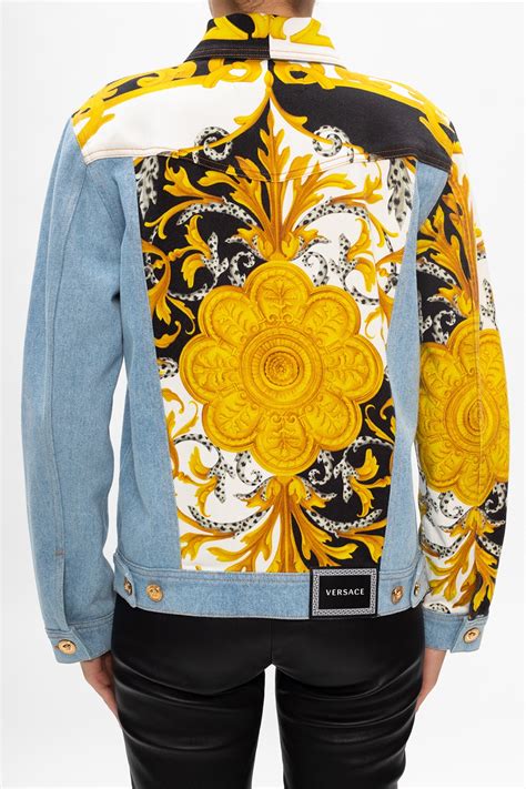 versace down jacket womens|versace denim jacket women's.